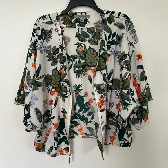 Tropical Floral Women's Blouse - Picture 2 of 4